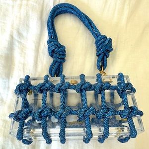 Cult Gaia rhinestone Bess should bag blue